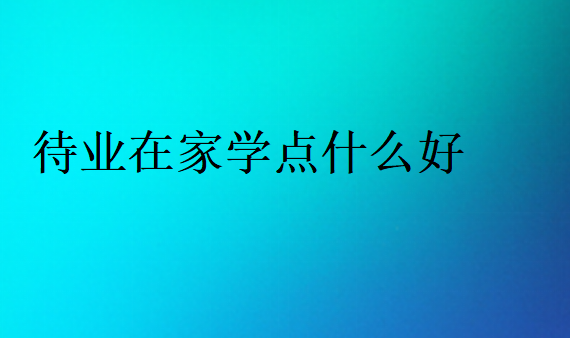 待业在家学点什么好找工作