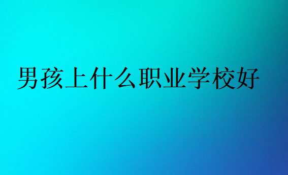 男孩上什么职业学校好