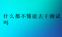 什么都不懂能去干测试吗?