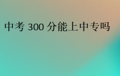 2025中考300分能上中专吗